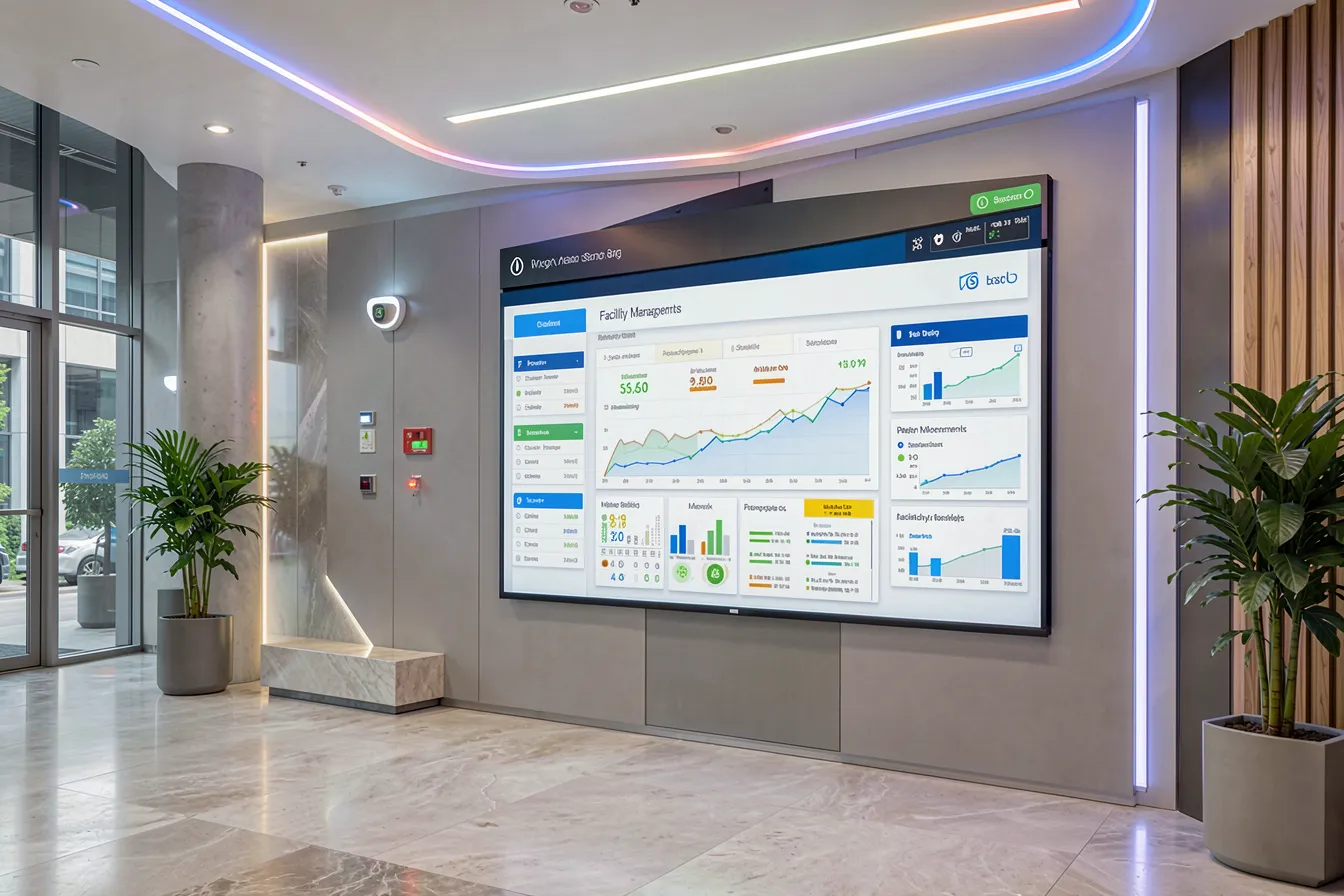 Smart Building Energy Management Dashboard in gewerblichem Gebäude
