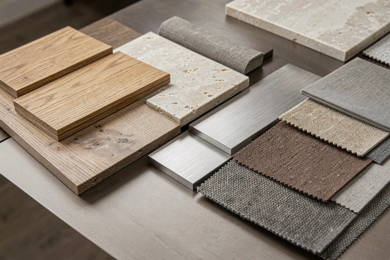 Hochwertige Materialmuster für die Innenraumgestaltung